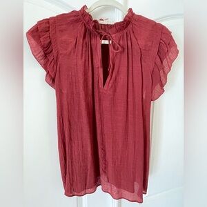 Red Boho Top